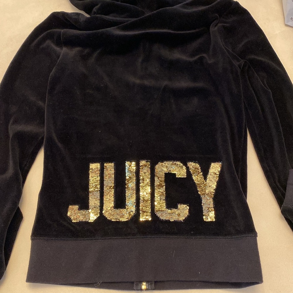 Juicy couture, tracksuit jacket and black with cold zipper